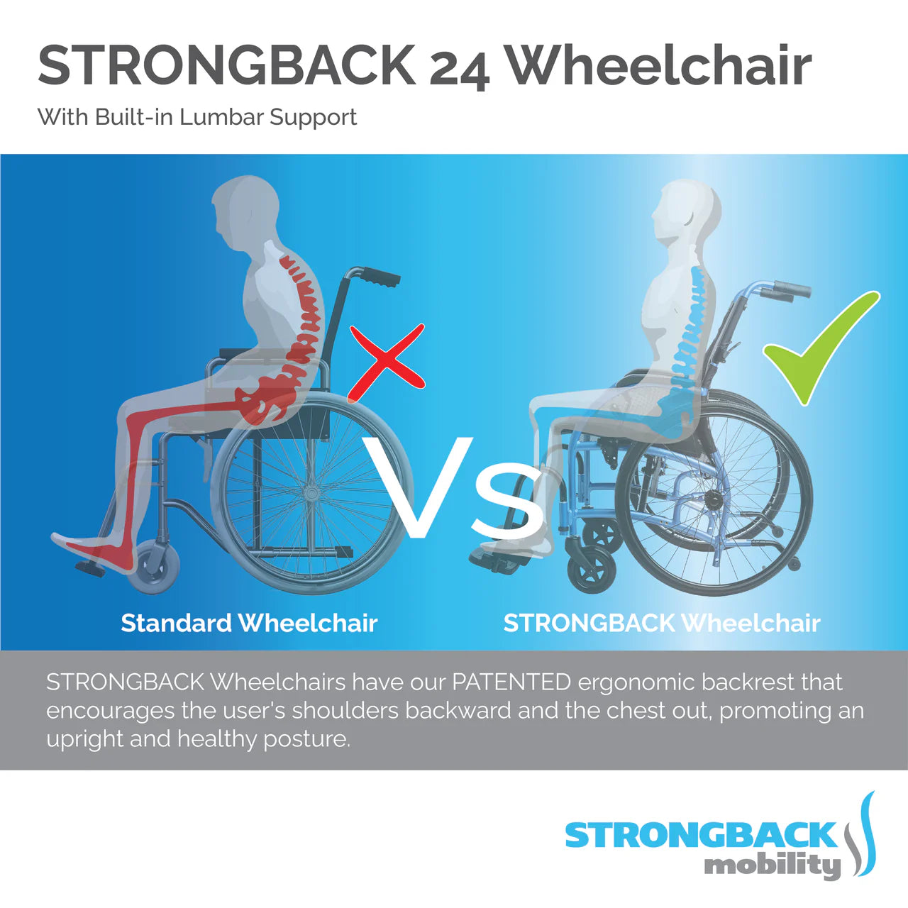 STRONGBACK Comfort 24 Wheelchair